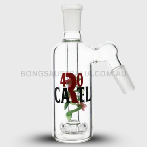 420 Cartel Showerhead Tar Catcher Glass Chamber Clear 14mm