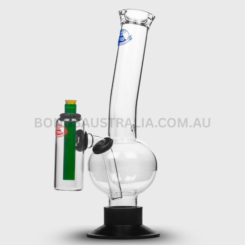 AGUNG Chong Bubble Double Chamber Glass Bong Clear 32cm AGUNG Chong Bubble Double Chamber Glass Bong Clear 32cm