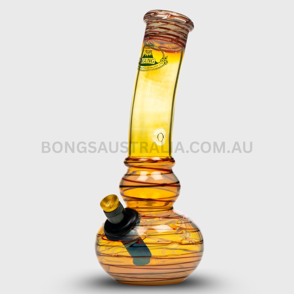 AGUNG Gold Fume Bong Amber 22cm AGUNG Gold Fume Bong Amber 22cm