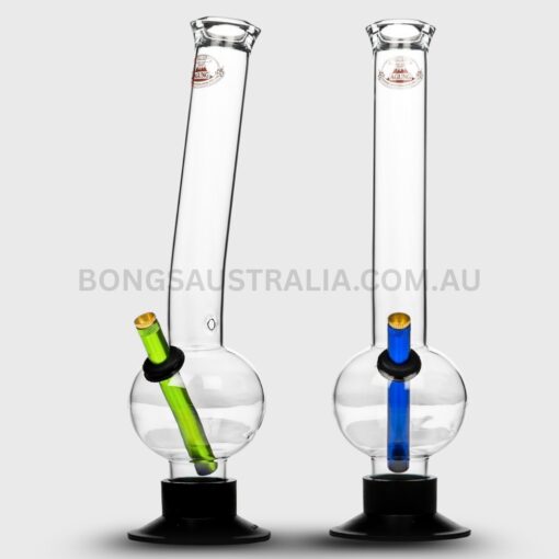 AGUNG Large Bent Glass Bong Clear 40cm (2)