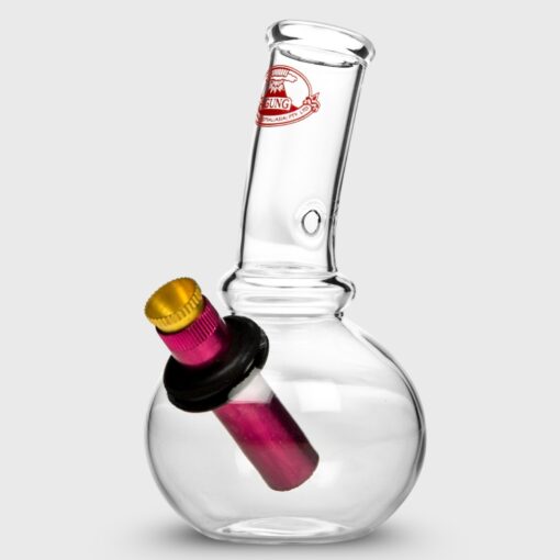 AGUNG Runt Compact Mini Bubble Glass Bong Clear 13cm