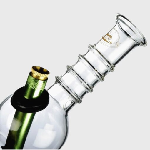 AGUNG Satin Bubble Glass Bong Clear 20cm (2)