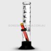 AGUNG Sexy Decal Design Straight Glass Bong Clear 24cm
