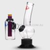 AGUNG Shorty Bubble Double Chamber Glass Bong Clear 18cm