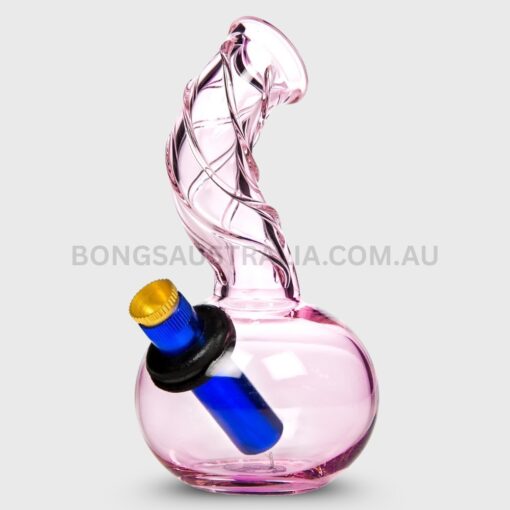 AGUNG Twister Cute Glass Bong Pink 15.5cm