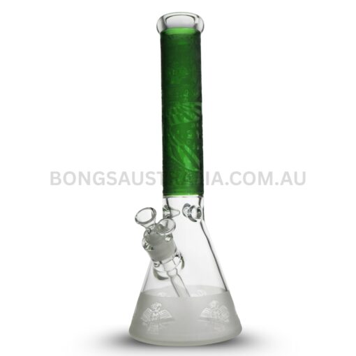 BILLY MATE Egyptian Engraved Beaker Glass Bong Clear 35cm