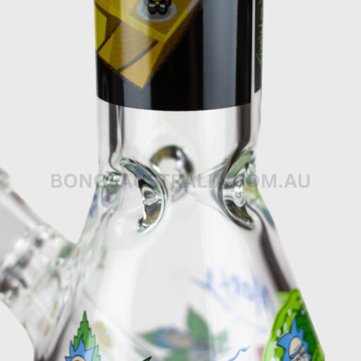 BILLY MATE Glow in the Dark Rick and Morty Beaker Glass Bong 25cm (10)