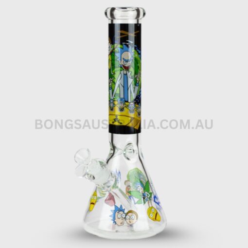 BILLY MATE Glow in the Dark Rick and Morty Beaker Glass Bong 25cm (2)