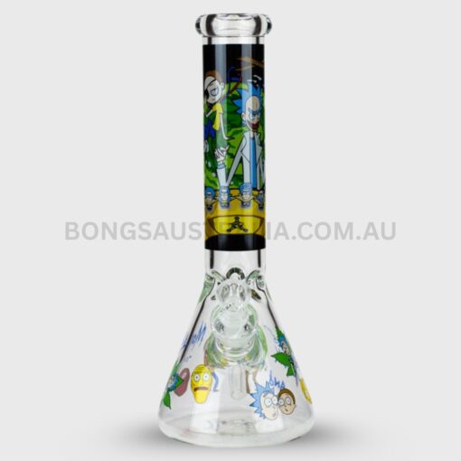 BILLY MATE Glow in the Dark Rick and Morty Beaker Glass Bong 25cm (5)