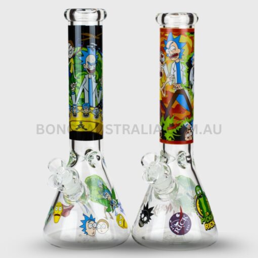 BILLY MATE Glow in the Dark Rick and Morty Beaker Glass Bong 25cm (6)
