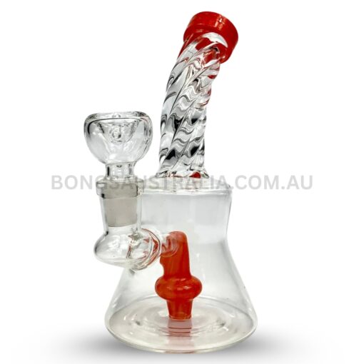 BILLY MATE Layback Twisted Lollipop Percolator Glass Bong 16cm