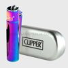 CLIPPER Icy Refillable Lighter with Silver Case