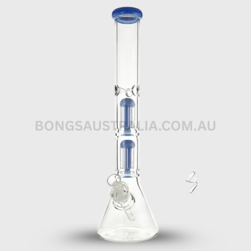 HAPPY420 Dual Tree Percolators Beaker Glass Bong 45cm