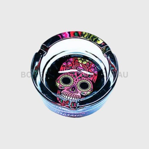 Small Butt Bucket Ashtray with Silver Lid 84mm