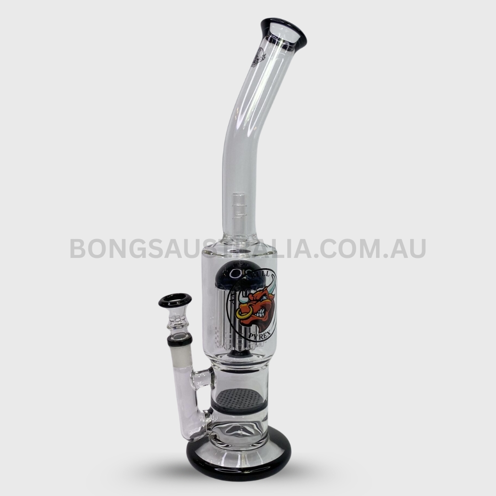 AGUNG Angry Bull Percolator Bong Clear 38cm AGUNG Angry Bull Percolator Bong Clear 38cm