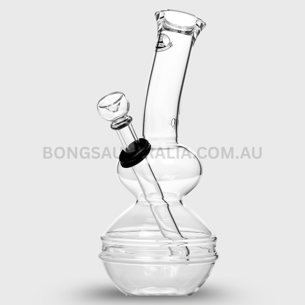 AGUNG Big Double Bubbler Bong Clear 25cm AGUNG Big Double Bubbler Bong Clear 25cm