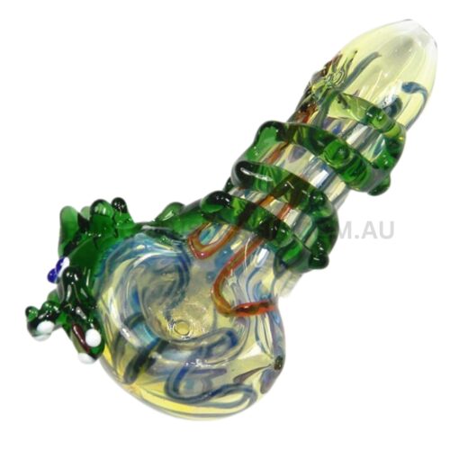 AGUNG Green Dragon Glass Pipe