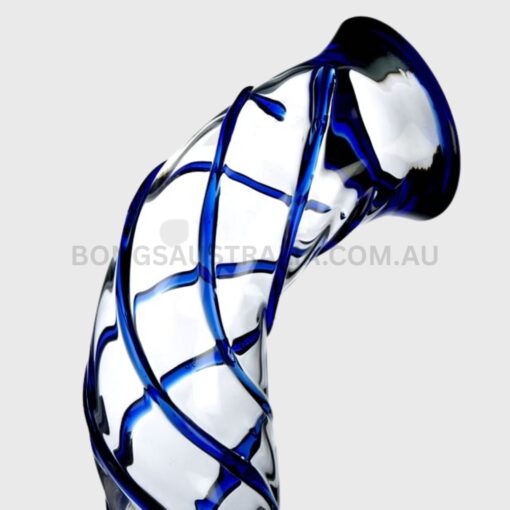 AGUNG Small Blue Swirl Bonza Bubble Bong 20cm (2)