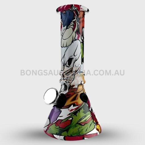 Billy Mate Rainbow Splash Design Beaker Glass Bong 15cm
