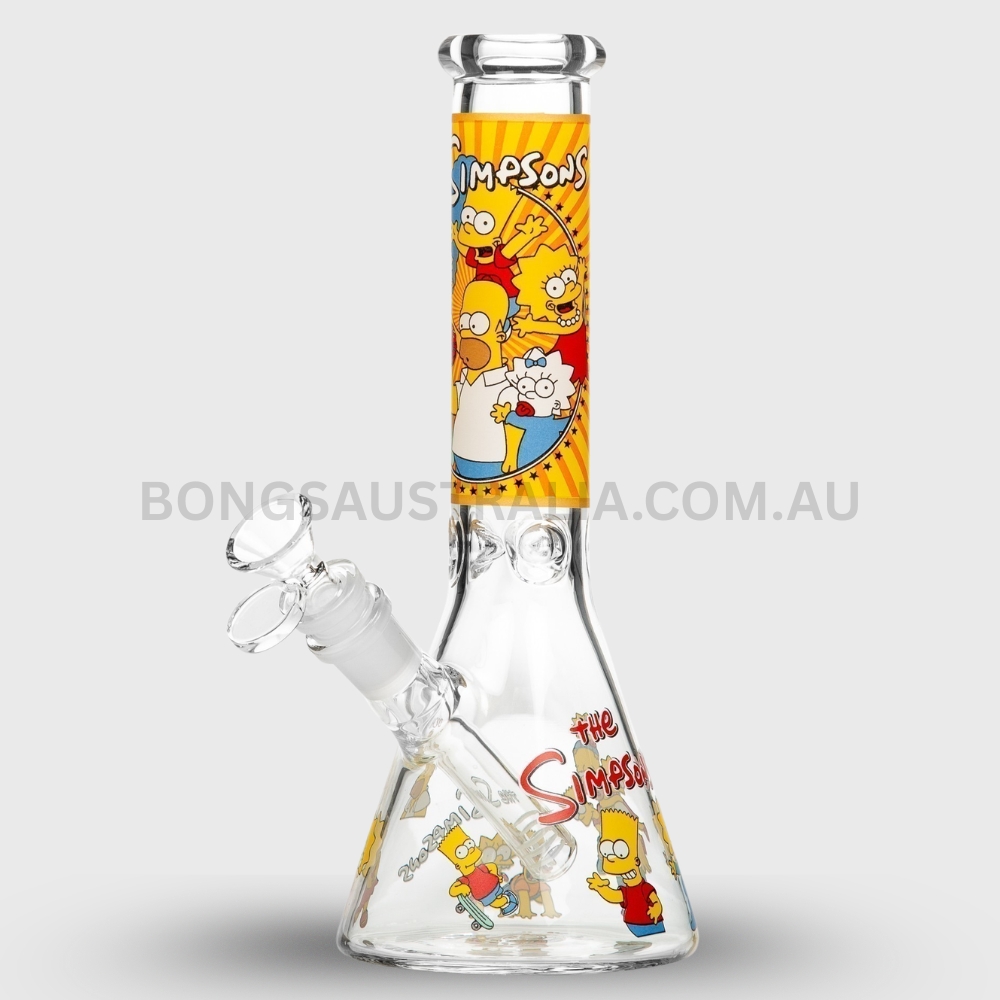Billy Mate Simpsons Donut Party Beaker Glass Bong 25cm Billy Mate Simpsons Donut Party Beaker Glass Bong 25cm