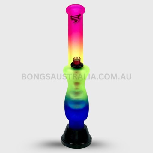 MWP Rainbow Frosted Gripper Glass Bong 30cm (3)