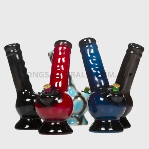 AGUNG Bent Bubble Ceramic Bong Coloured 20cm (2)