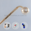 Curved Sweet Puff Glass Pipe Gold Balancer Combo Full X1 14cm