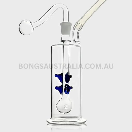 MWP ArtFlow Cylinder Mini Bubbler Glass Pipe Clear 11cm