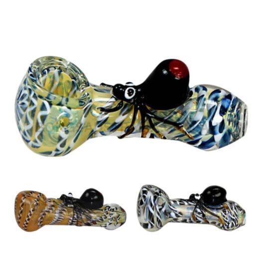 MWP Coloured Spider Glass Pipe 3G