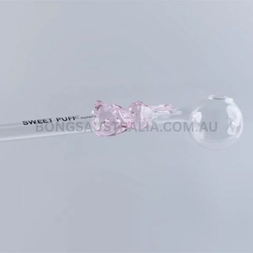 SWEET PUFF Holland Bunny Sweet Puff Glass Pipe Pink Balancer 14cm (2)