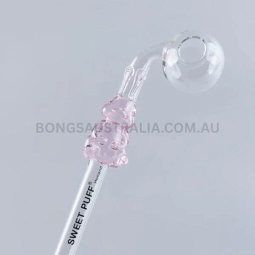 SWEET PUFF Holland Bunny Sweet Puff Glass Pipe Pink Balancer 14cm (3)