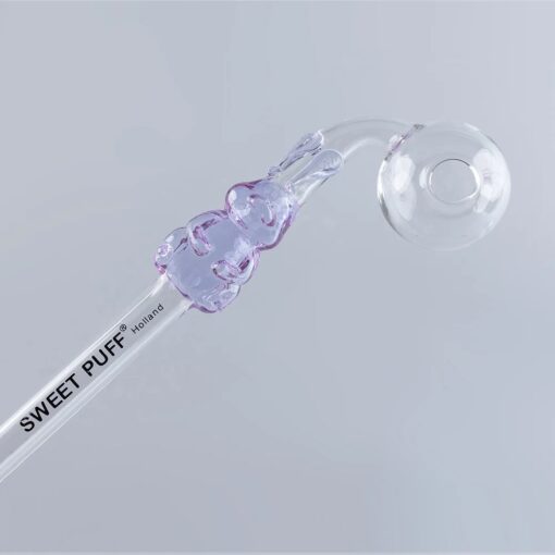 SWEET PUFF Holland Bunny Sweet Puff Glass Pipe Purple Balancer 14cm