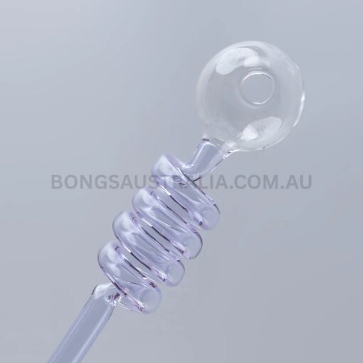 SWEET PUFF Holland Curly Sweet Puff Glass Pipe Purple Balancer 14cm