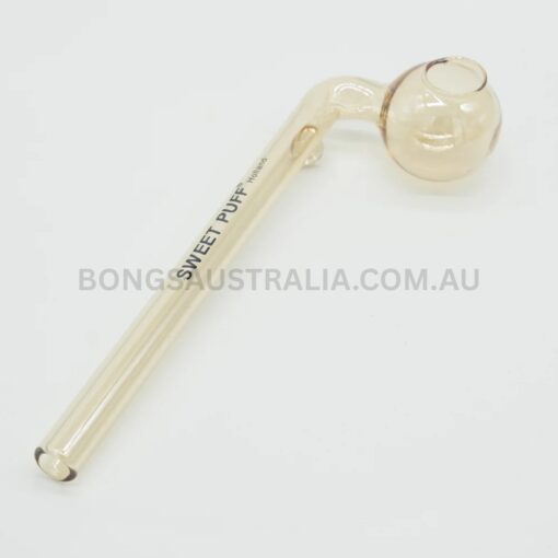 SWEET PUFF Holland Curved Sweet Puff Glass Pipe Gold Balancer 14cm (3)