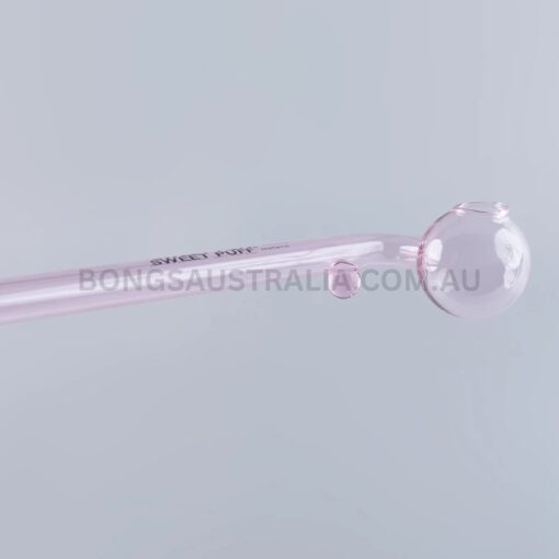 SWEET PUFF Holland Curved Sweet Puff Glass Pipe Pink Balancer 14cm (2)