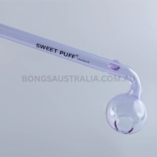 SWEET PUFF Holland Curved Sweet Puff Glass Pipe Purple Balancer Pack X2 14cm (2)