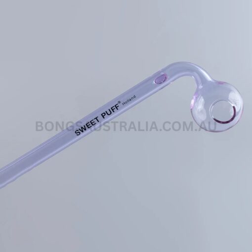 SWEET PUFF Holland Curved Sweet Puff Glass Pipe Purple Balancer Pack X2 14cm