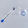 SWEET PUFF Holland Glass Sweet Puff Pipe Blue Rim Balancer 8cm