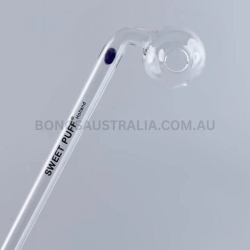 SWEET PUFF Holland Glass Sweet Puff Pipe Coloured Balancer Pack X6 14cm (3)