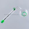 SWEET PUFF Holland Glass Sweet Puff Pipe Green Rim Balancer 8cm