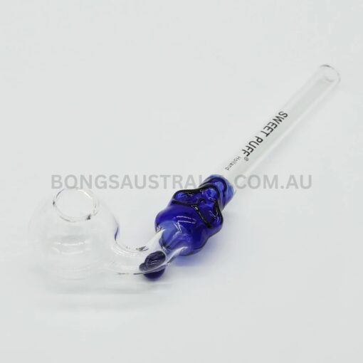 SWEET PUFF Holland Skull Sweet Puff Glass Pipe Blue Balancer 14cm (4)