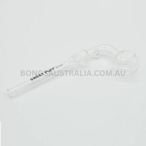 SWEET PUFF Holland Skull Sweet Puff Glass Pipe Clear Balancer 14cm (2)