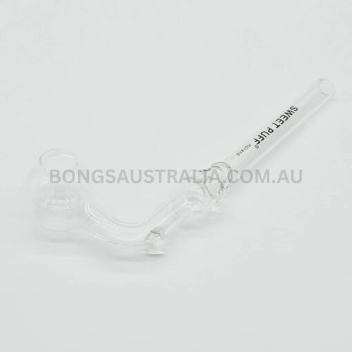 SWEET PUFF Holland Skull Sweet Puff Glass Pipe Clear Balancer 14cm (3)