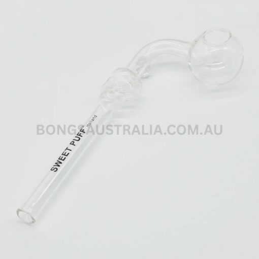 SWEET PUFF Holland Skull Sweet Puff Glass Pipe Clear Balancer 14cm