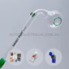 Sweet Puff Glass Pipe Green Rim Balancer Combo Full X1 14cm