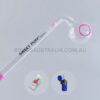 Sweet Puff Glass Pipe Pink Rim Balancer Combo X2 10cm