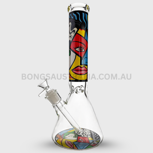 Billy Mate Abstract Pop Art Beaker Glass Bong 35cm (1)