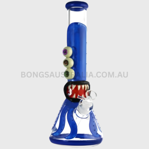 Billy Mate Octopus Design Beaker Glass Bong Blue 32cm