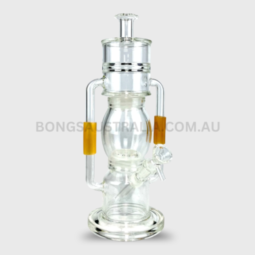 Oil Lamp Lantern Double Recycler Glass Bong 29cm