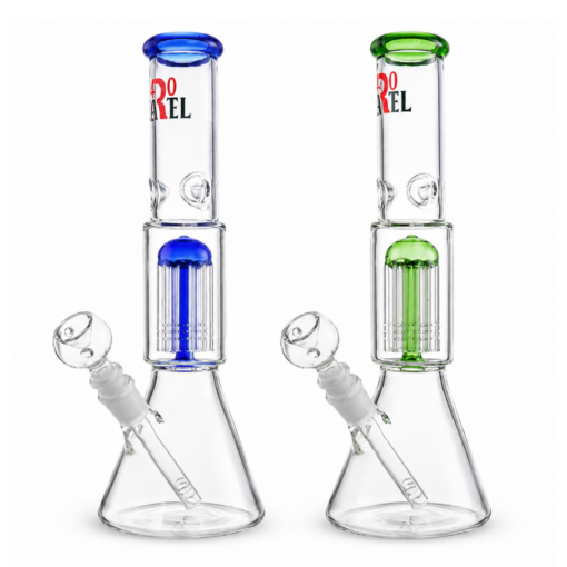 420 Cartel Glass Beaker With Tree Perc Waterpipe 30cm DU-12624